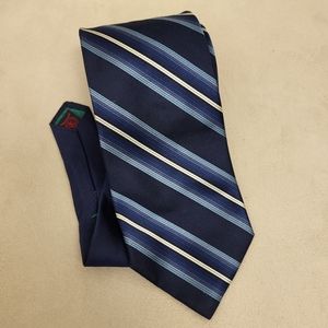 Tommy Hilfiger stripped blue silk tie
